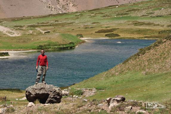 Chegando de volta à Laguna Horcones, na entrada do Parque Provincial Aconcagua, na região de Mendoza, oeste da Argentina